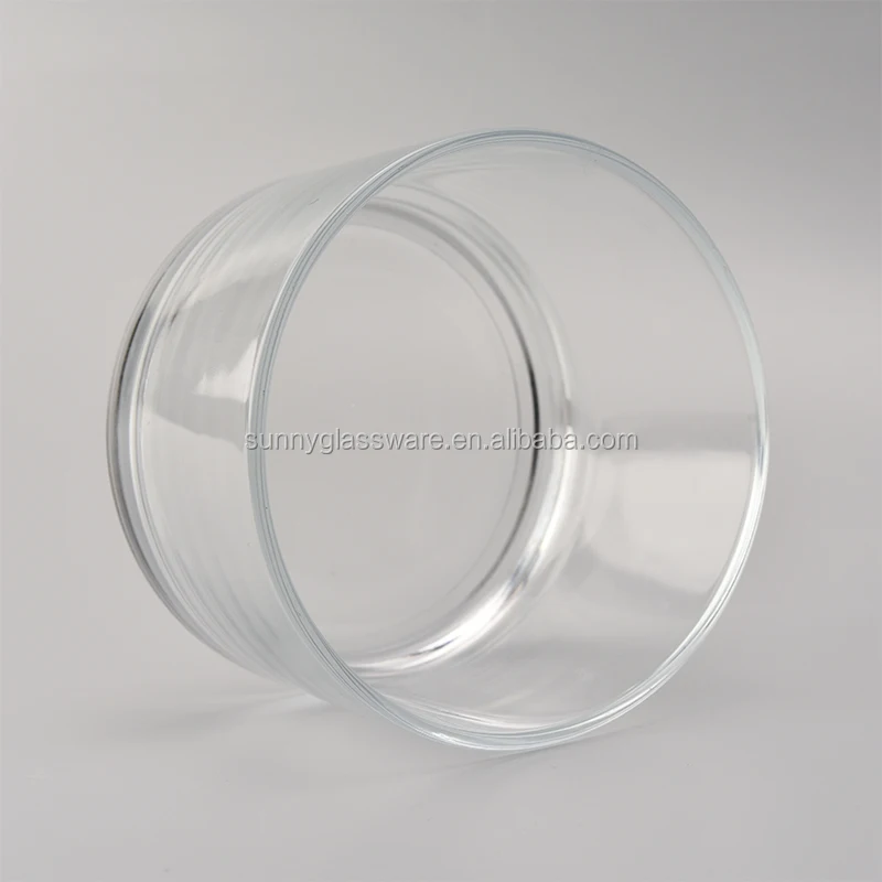 15 OZ clear glass candle containers with 3 wicks
