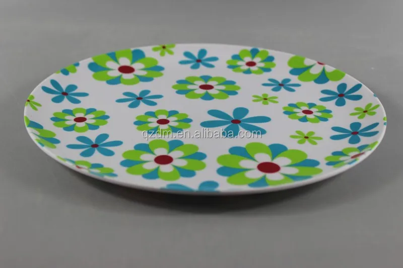 Factory Supplies Melamine Spring Dinner plate Flower Print