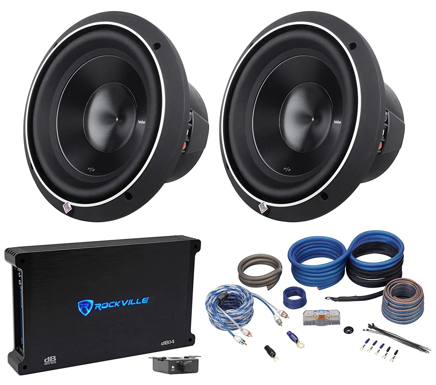2) Rockford Fosgate Punch P3D2-10 10" 1000W Car Subs+1000W RMS