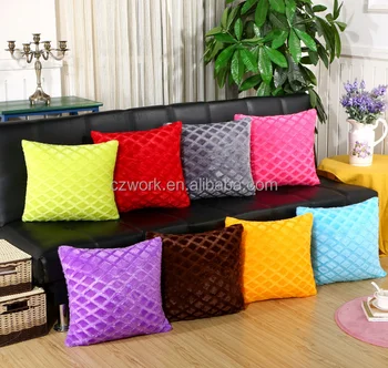 Softer Bright Colors Fleece Sofa Chair Bed Cushion Covers Pillow Case