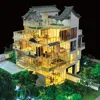 Scale 1/50 Villa Architecture model with furnitures & moving lift and miniature car