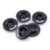 Round Craft Resin Buttons 2 and 4 Holes Black Button With White LOGO Clear Plastic Storage Boxes Shirt Button