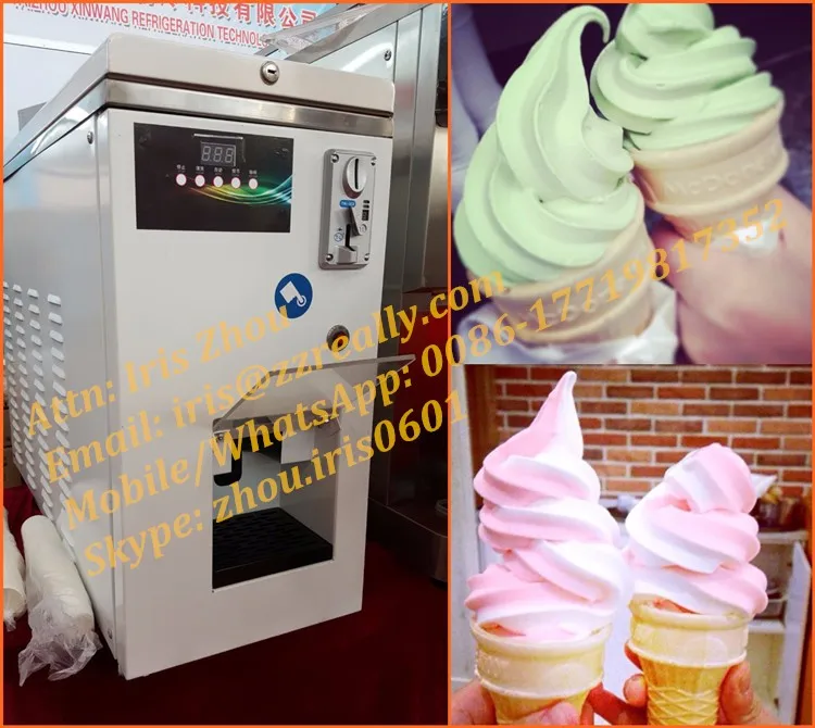 Automatic Coin Soft Ice Cream Vending Machine/vending Ice Cream Machine