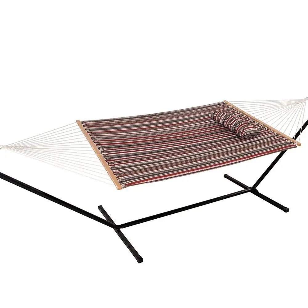 Outdoor Heavy Duty Steel Hammock Stand With Quilted Double Camping