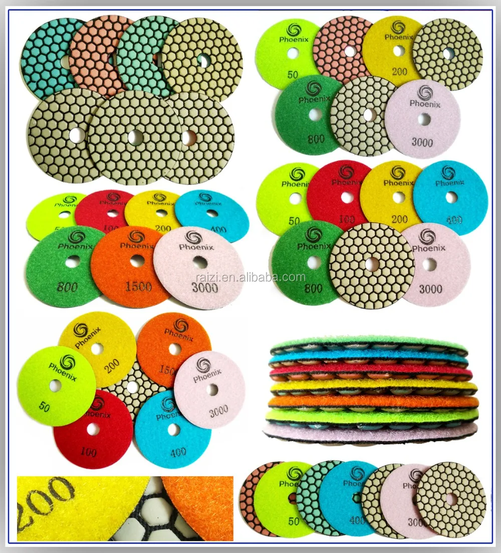 ShinePro Premium 4 inch dry diamond polishing pads 