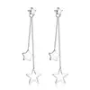 Trendy Star Earring In Silver Plated Color Long Chain Tassels Earring Jewelry