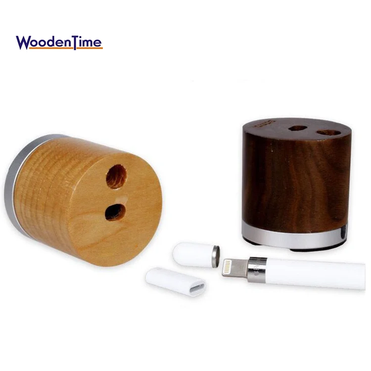 Mini Wood Wooden Charger Holder for i-Pad Pro Pencil Charger Dock Stand 