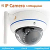 Hot selling H264 wifi 1.0mp night vision network ip dome camera, support CMS software/P2P/Onvif/POE