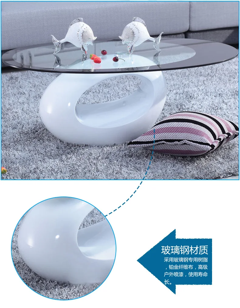 This Item Fab Glass And Mirror Stylish Coffee Table,Oval,White Buy Small Modern Coffee Table