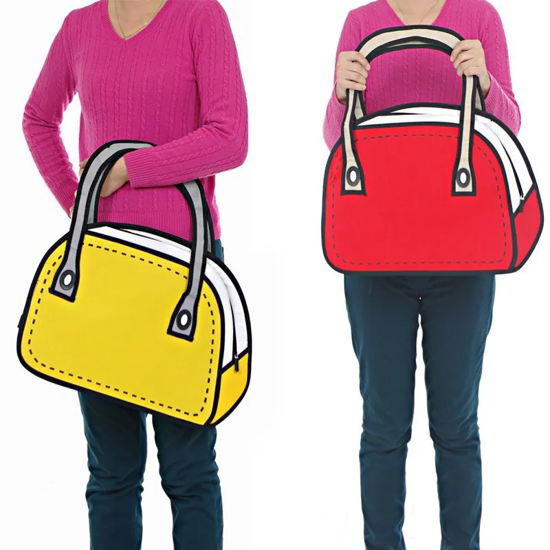 New Fashion Cartoon Comic Women S Handbags Las In Design Lady Bag 2d Product On Alibaba