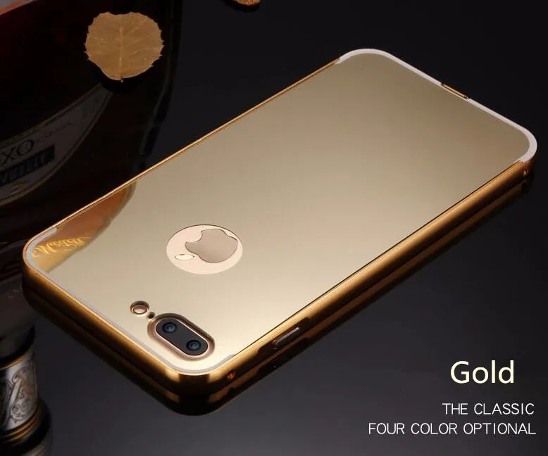 Mirror phone case for iphone 7 8plus, Aluminum bumper case, For iphone 11 pro Max Xs case mirror