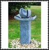 Open Granite Sphere On Column Fountain Water Feature