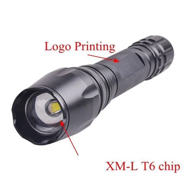 High Power 1800 Lumen Zoomable XM-L T6 LED Torch Zoom Lamp Flashlight