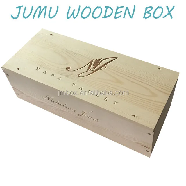 Hot Sale Pine Wood Wine Shipping Boxes Buy Wine Shipping Boxes