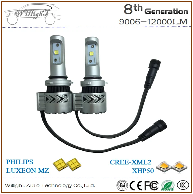 Willight 8G LED HEALDIGHTS KITS 9006 HB4 12000LM led bulbs 9005 hb3 9006 hb4