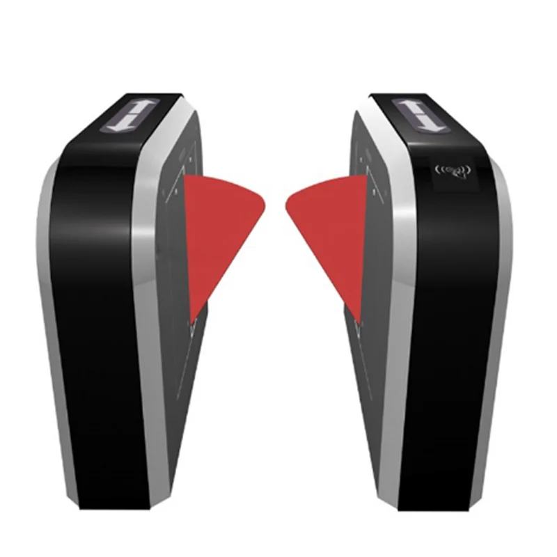 Traffic Management Access Control Flap Barrier Gate AI Smart Facial Recognition Waist Height Flap Barrier Turnstile