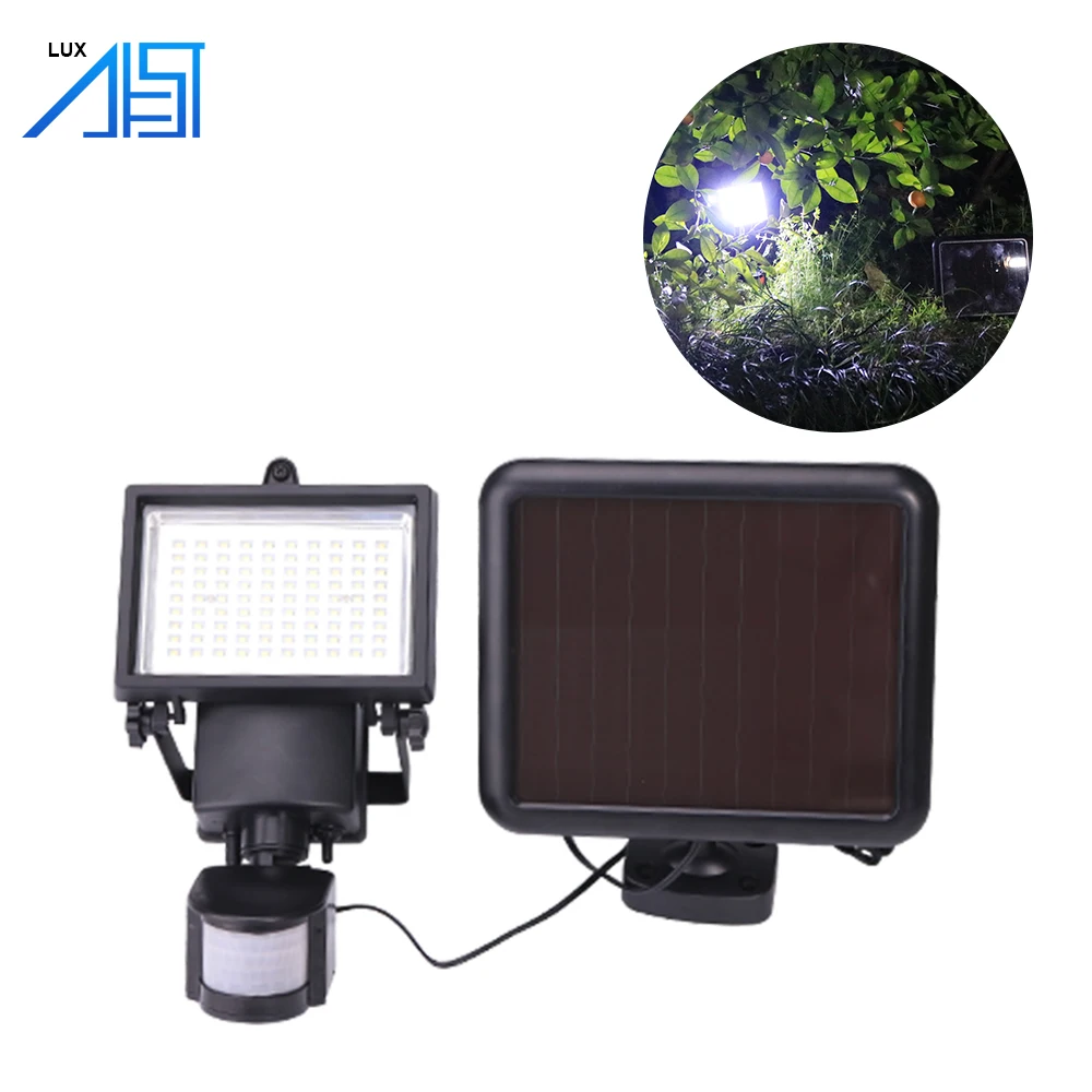 Wholesale High Lumen IP65 Waterproof Solar Motion Sensor Led Flood Light with Fast Charge Solar Panel