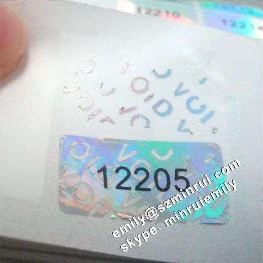 Warranty Void Stickers Tamper Proof Gold Labels Security Hologram Seals Size 8mm