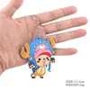 Japan Cartoon One Piece Chopper Kawaii Keychain Soft Plastic Key Chains Double Sided Pendant