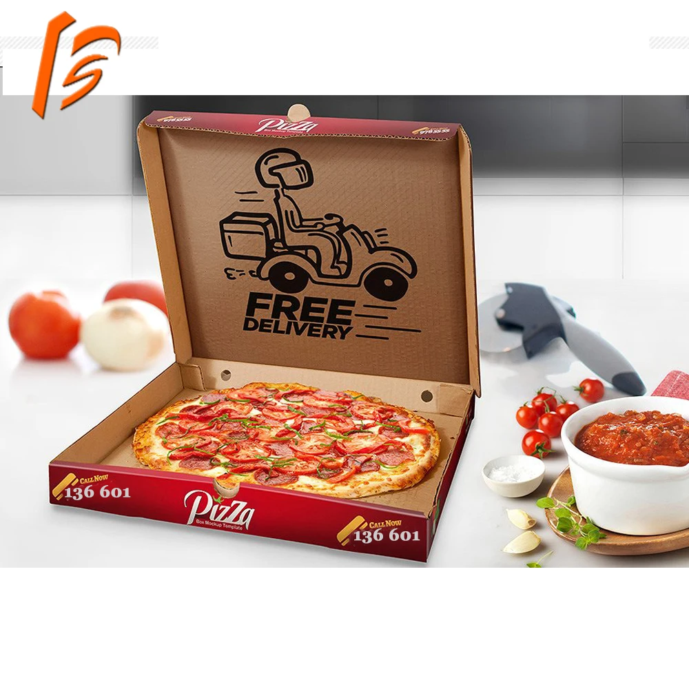 Коробка пиццы мокап