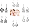 Hot Selling Silver Plated Locket Cage Earrings Bola Earrings Fit For 12mm Chime Ball Harmony Bola Ball