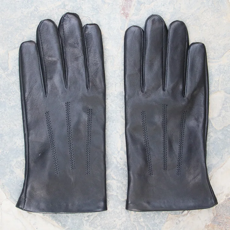 Mens Fashion Black Dress Leather Gloves With Zipper Buy Mens Fashion