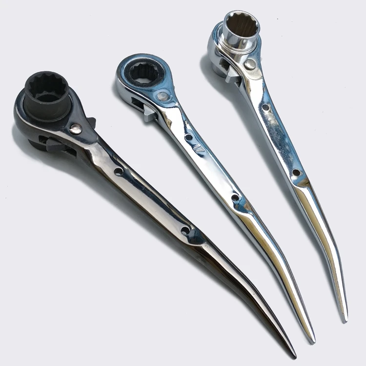 High Quality Short Tail Thin Ratchet Socket Scaffolding Wrench/spanner ...