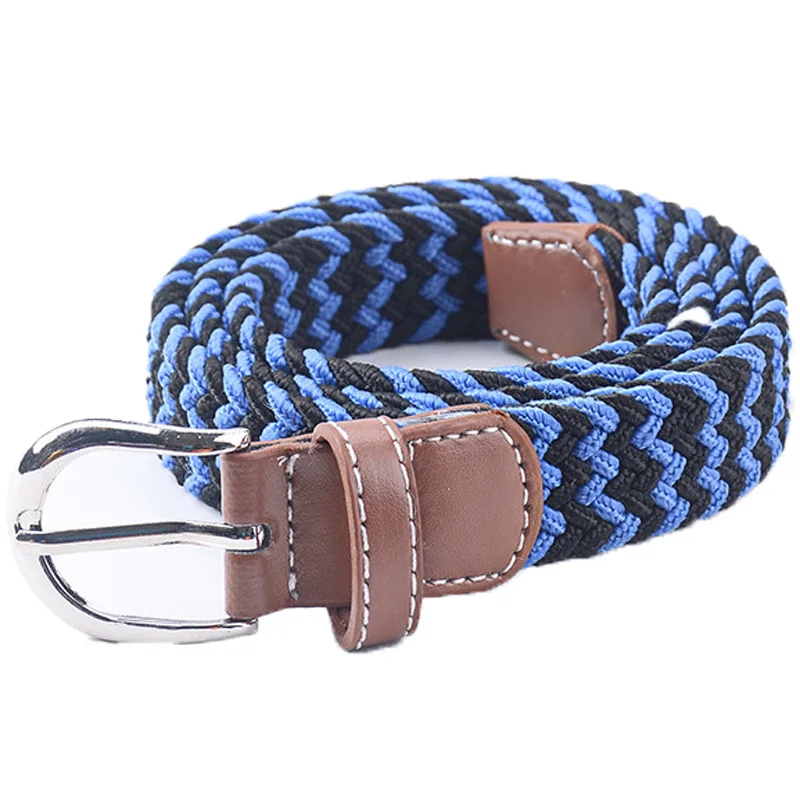 Free Shipping 2015 New Hot Sale Wave Striped Adjustable Kids Elastic Waist Belts For Boys Girls