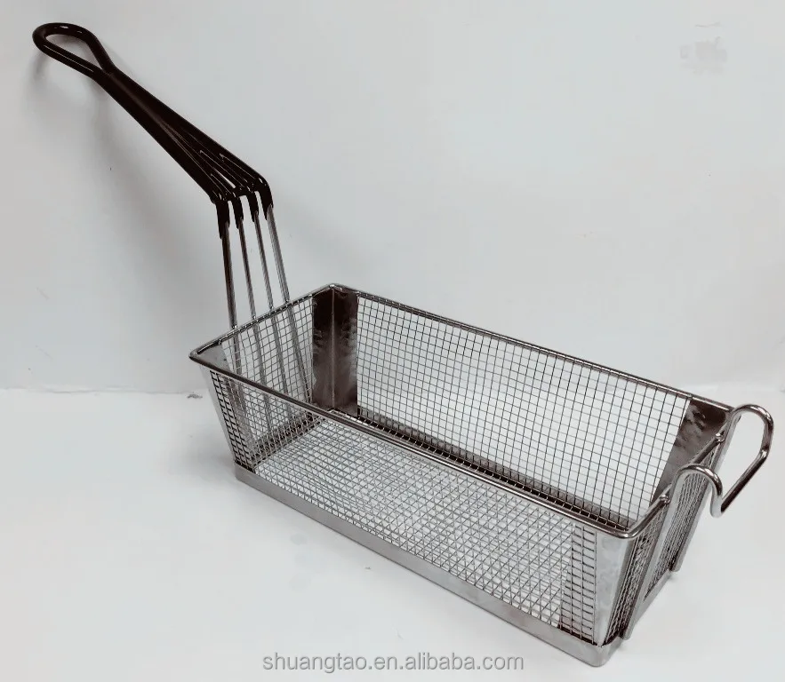 Heavy Duty Wire Fryer Basket With Single Front Hook,Deep Fryer Basket
