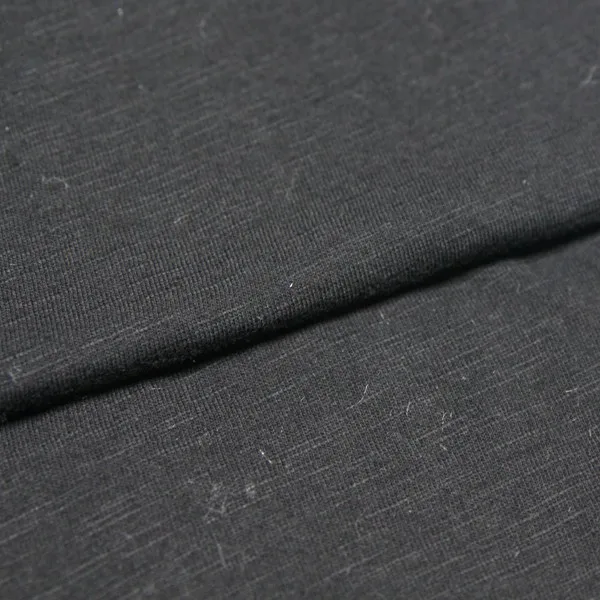 High Quality Black 32s Slub Yarn Dyed 100 Cotton Single Jersey Knitted ...