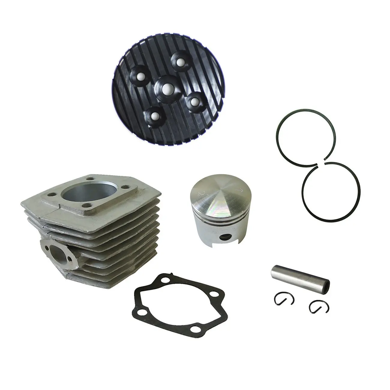 JRL CNC Black Cylinder Head&Cylinder&Piston For 80cc Engine Motorized Bike