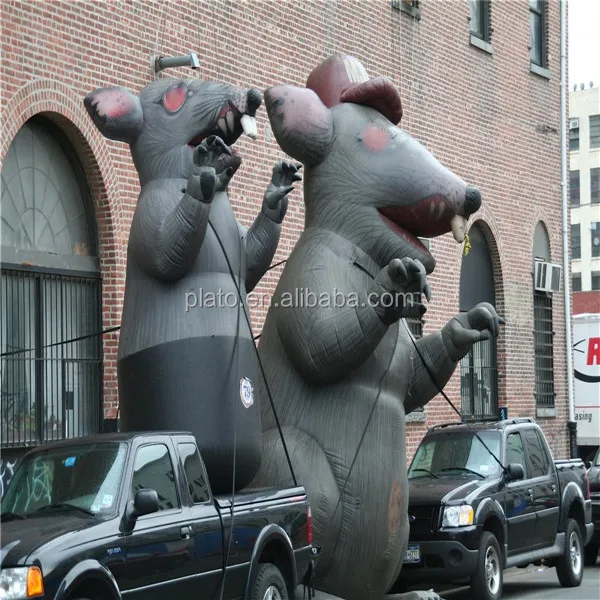 Big Lifelike Inflatable Rat / Mouse Cartoon Model For Advertising Buy