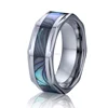 Spikes fine jewelry unique natural shell tungsten rings for men wedding bands carbide dropshipping
