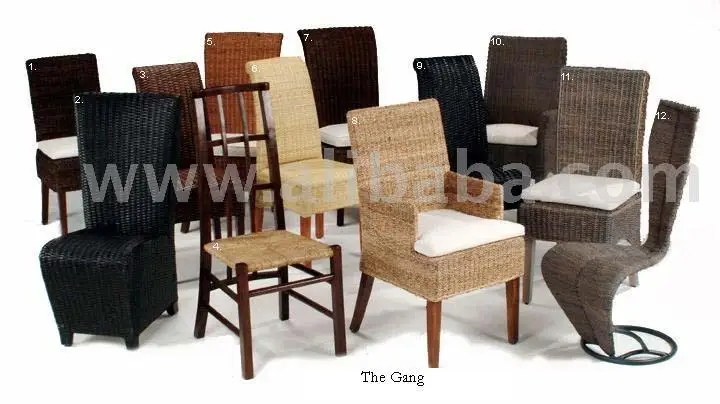 Rattan, mimbre, abacá, madera dura, de bambú y muebles de metal ...