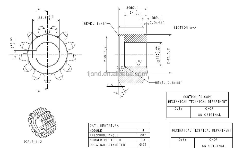 Standard size Galvanize Spur Pinion Gear mod 0.5,0.8,1,1.5,2, View