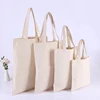 Reusable mesh cotton net string shopping bag with printed canvas bottom