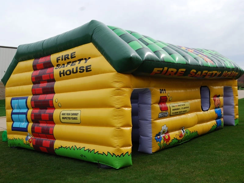 Deluxe Inflatable Fire Safety Smoke House For Sale,Fire Safety