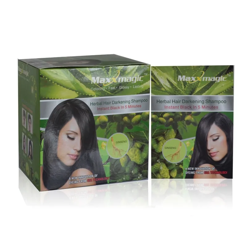 Private Label Maxx Magic New Formula Herbal Hair Darking Hair Color Dye ...