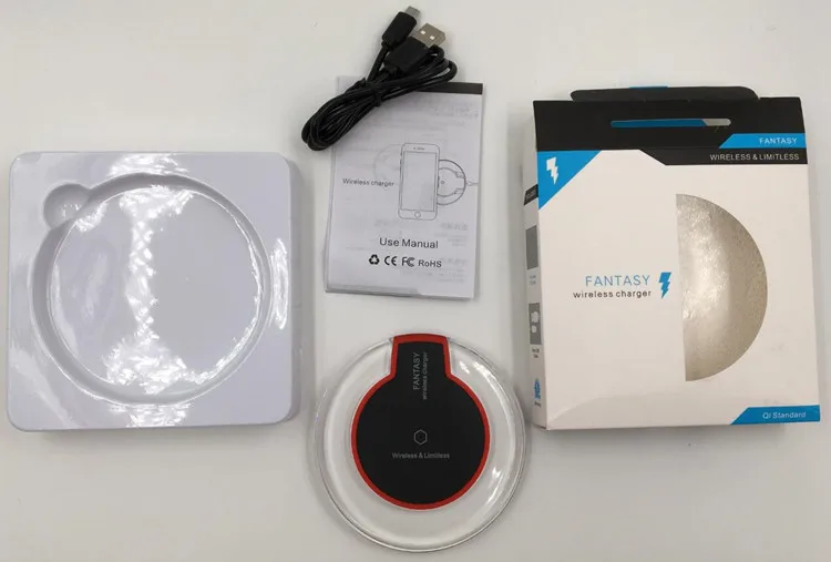 Fantasy Qi Wireless Charger Crystal Ufo Shape Charging Pad With Led Light For iPhone For Huawei