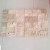 China limestone type of Split Face Travertine Brick Mosaic Wall Tile