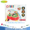 children creative educational building blocks table bristle play set with cartoon Figures