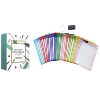 Custom 10 assorted colors transparent pvc dry erase pocket sleeves with hole hanger from China