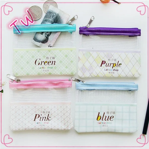 Bulk Custom Pvc Coin Purse Wholesale Zipper Plastic Coin Purse,Different Colors Mixed Coin Bags