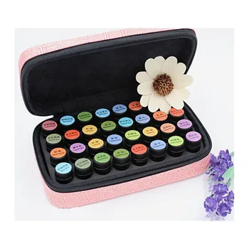 Essential Oil Carrying Case Soft 32 Holds 5ml 10ml 15ml Aromatherapy Bottles Oils Display Organizer Bag