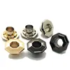Grommets Gold Custom Mould Engraved Logo Hexagonal Shoe Accessories Shoelace Metal Eyelet For Shoes