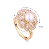 ANKA Bar Setting CZ Flower Cocktail Ring With Big Pearl Laptop Cooling Pad Hot Design For Women R135438