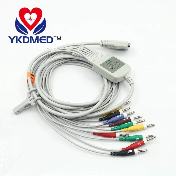 Compatible Burdick Ecg One-piece Series Ekg Cable With 10 Leadwires,Ekg ...