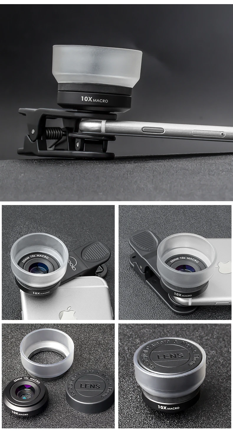 10x macro lens for iphone with light