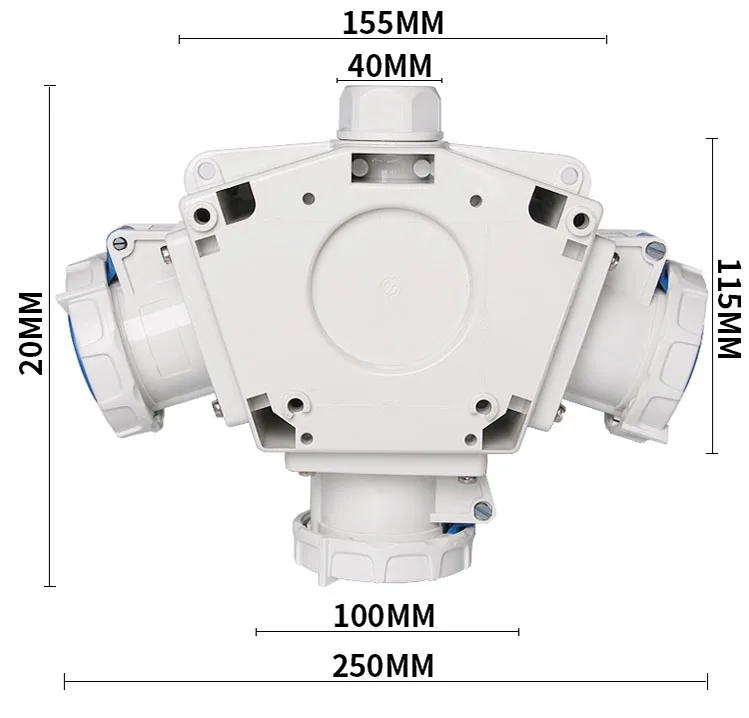 Multi Plug Socket Plastic Junction Box Wall Mount Waterproof Plug And