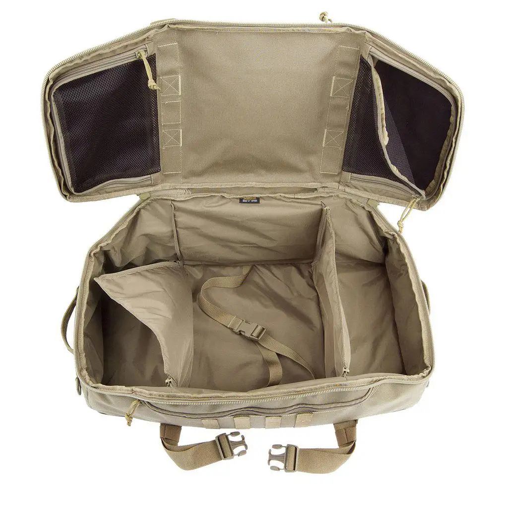 Waterproof Black Duffel Adventure Duffle Bag Backpack Straps Military